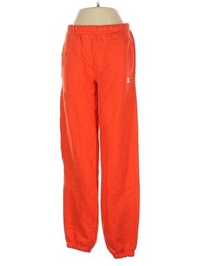 Champion Bright Orange Logo Sweatpants